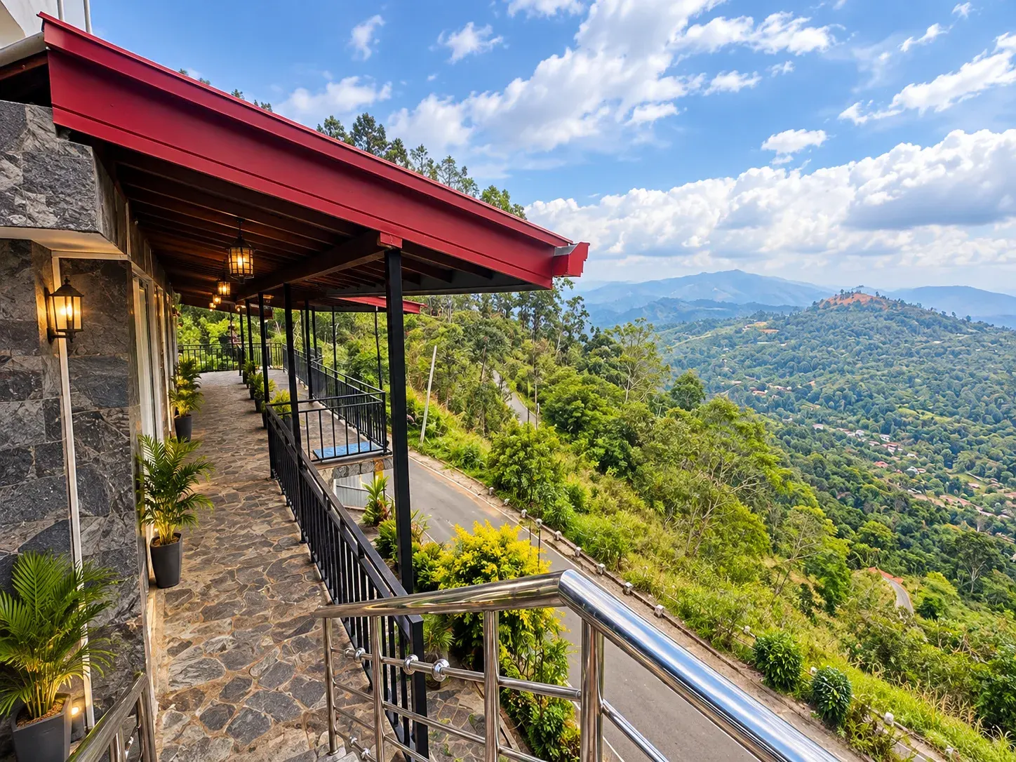 Mountain view from the balcony at Queen Of Nature